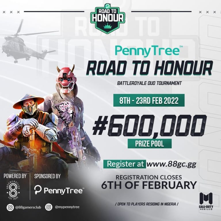 A flyer for the Road to Honour competition.