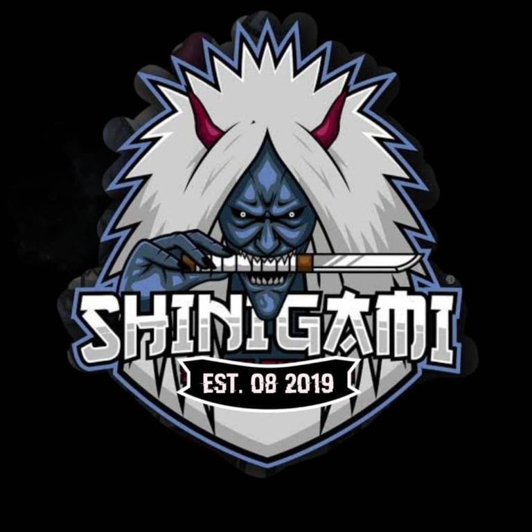 Shinigami is a logo for a video game.