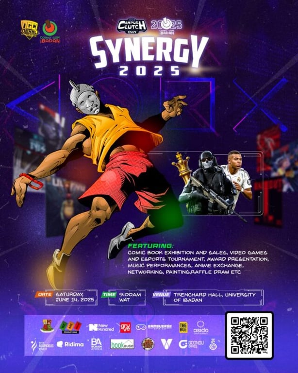 A poster advertising Synergy 2025.