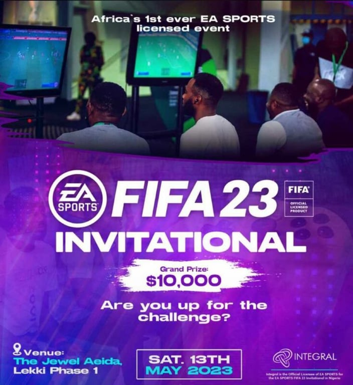 A poster advertising a FIFA 23 tournament.