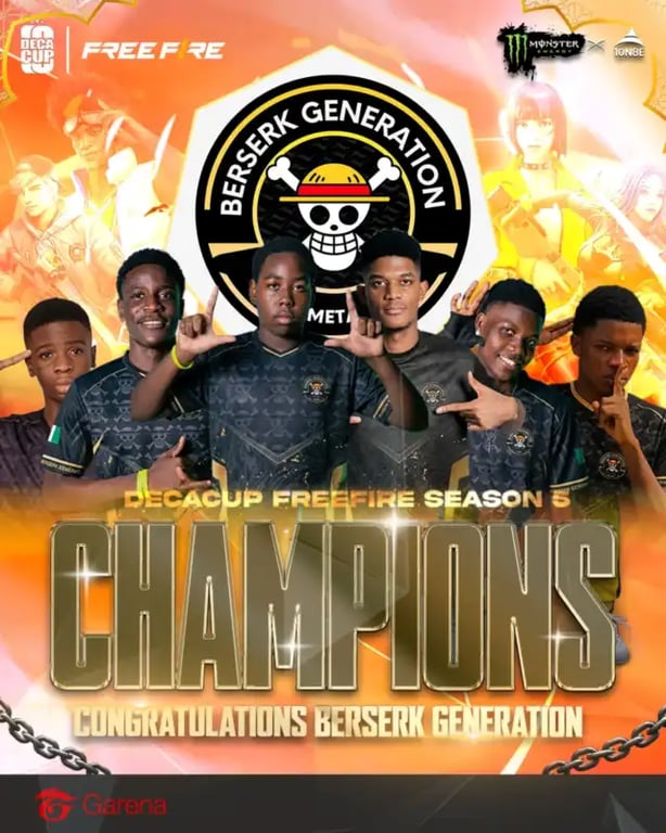 Berserk Generation Triumphs as DECACUP Free Fire Season 5 Champions