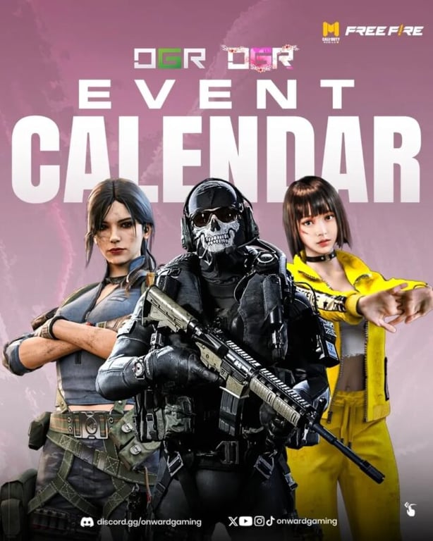 A calendar with two women and a man on it.