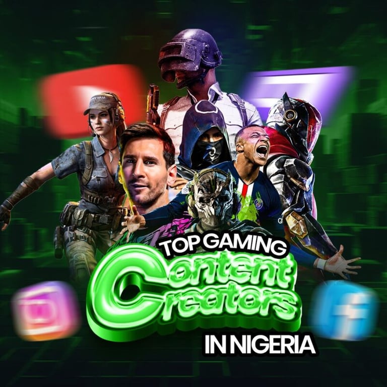 Top gaming content creators in Nigeria.