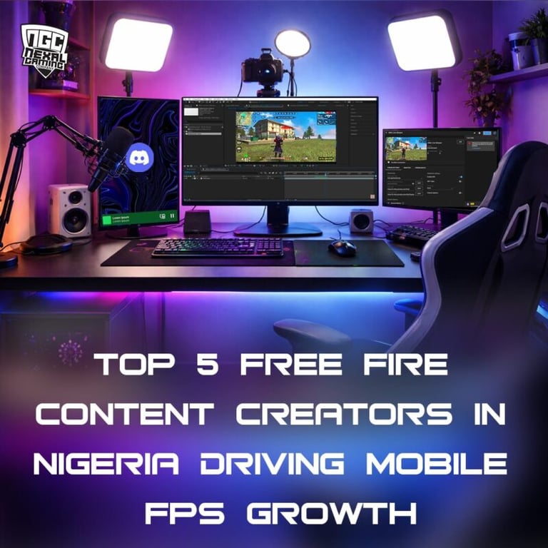 Top 5 Free Fire Content Creators in Nigeria.