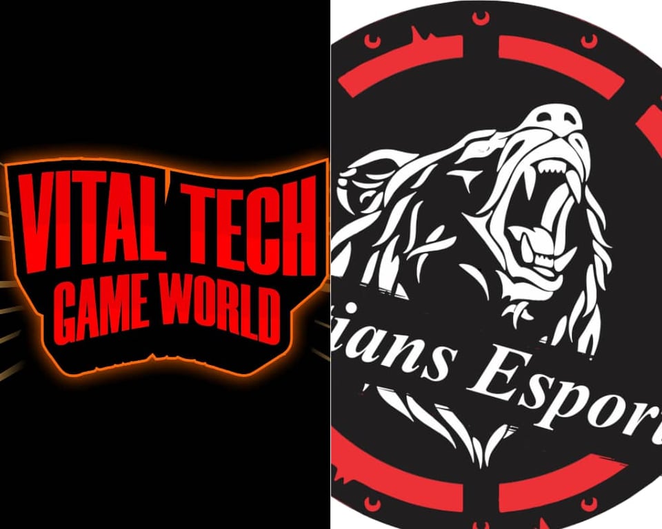 A red and black logo for Vitians Esports.